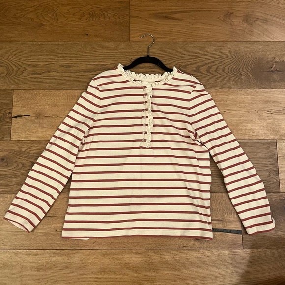 **SOLD** Sezane Gael Mariniere Stripe Ruffle Top - Picture 5 of 8